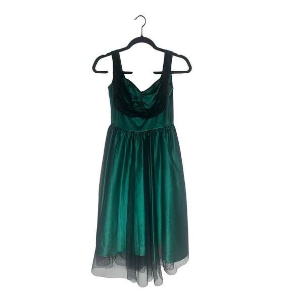 Stop Staring! Women's 6 Emerald Green Fit & Flare Party Dress Vintage-Inspired - Picture 2 of 13